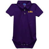 Dave Infant LSU Purple Polo Onesie