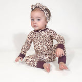 Classic Leopard- LS Convertible Zip PJs