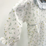 Mia Blue Floral Long Sleeve Bubble
