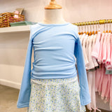 Blue Long Sleeve Athletic Top
