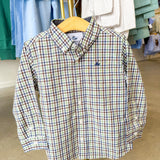 Navy/Aspen Green LS Dress Shirt
