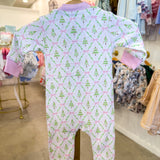 Girls Holly Night Zipper Footie