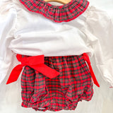 Sarah Red Christmas Plaid Set