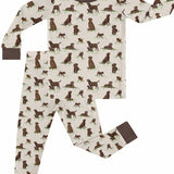 Chocolate Labrador Dogs- LS PJs