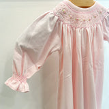 Sally Pink Smocked Gown