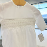 Scarlett White Smocked Gown