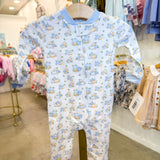 Boys Pumpkin Zipper Footie