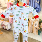 Boys Cajun Christmas Zipper Footie