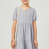 Katie Button Down Blue Mini Dress