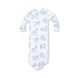 Farm Toile Blue Knotted Gown