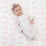 Farm Toile Pink Knotted Gown