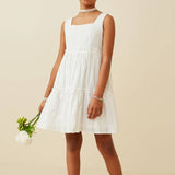 Mallory Off White Ruffle Tiered Dress
