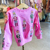 Pink & teal Nutcracker Sweatshirt