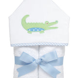 Alligator Applique Everykid Blue Towel