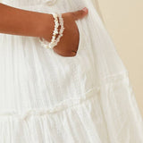 Mallory Off White Ruffle Tiered Dress