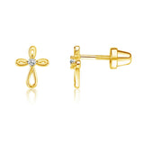 Gold Cross Earrings