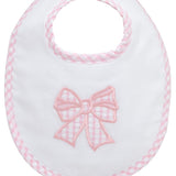Bow Applique Basic Pink Bib