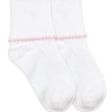 Smooth Toe Tatted Edge Turn Cuff Socks Pink