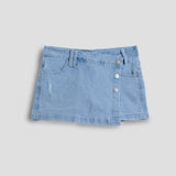 Asymmetrical Denim Skort