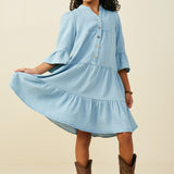 Sadie Washed Denim Dress