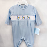 Rocking Horses - Lt. Blue Boy's Long Footie