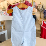 Light Blue Cross Smocked Jon Jon