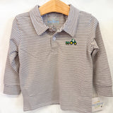 Gray Striped Tractor Polo