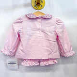 Girls Pink Knit Bloomer Set Liberty Trim