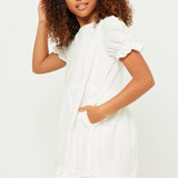 Clara Off White Swiss Dot Dress