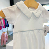 White Bubble with Blue Piping