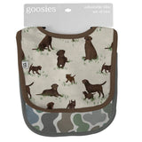 Chocolate Lab Dogs & Camo- Bib Set