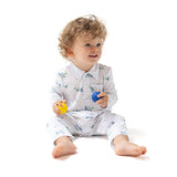 Boys Golf Carts Blue Polo Romper