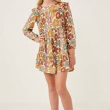 Mixed Floral LS Dress