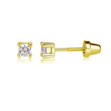 Gold Clear Earrings