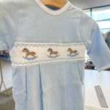 Blue Striped Rocking Horse Gown