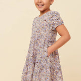 Lavender Ditsy Floral Dress