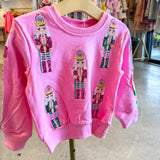 Pink & teal Nutcracker Sweatshirt