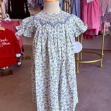 Jessica Blue Floral Smocked Dress