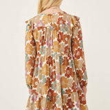 Mixed Floral LS Dress