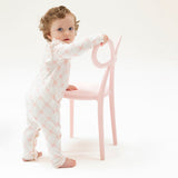 Ribbon Bow Trellis LS Ruffle Romper
