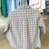 Navy/Aspen Green LS Dress Shirt