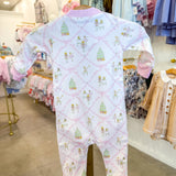 Nutcrackers Pima Girls Zipper Footie