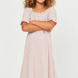 Eva Gingham Textured Dress