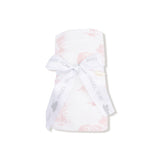 Farm Toile Pink Swaddle Blanket