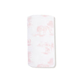 Farm Toile Pink Swaddle Blanket