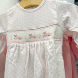 Pink Lamb Smocked Gown