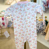 Girls Pumpkin Zipper Footie