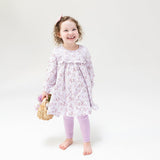 Sweet Dream Floral Smocked Ruffle LS Dress + Leggings