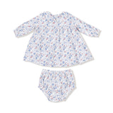 Country Girl Floral LS Peter Pan Collar Dress + Bloomers