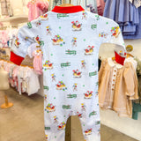 Boys Cajun Christmas Zipper Footie